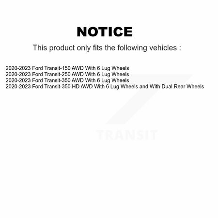 Ameribrakes Front Semi-Metallic Disc Brake Pads For Ford Transit-250 Transit-350 Transit-150 HD NWF-ASD2301
